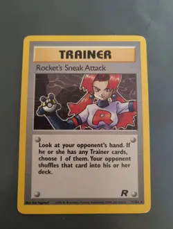 Rocket's Sneak Attack 72/82 Rare Non Holo Team Rocket Pokemon Card 1999 - Image 1