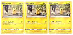 Pikachu 027/078 Lot of 3 Cards Pokemon Go Common Regular Pokemon TCG - Image 1