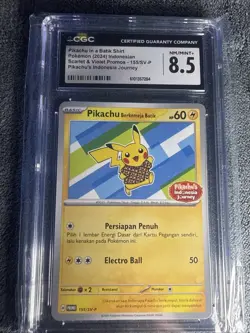 (Indonesian) Pokemon TCG: Pikachu Batik Shirt Promo Card Purple - Image 2