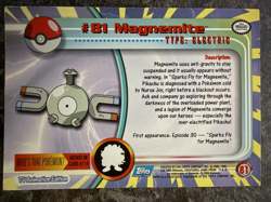 Pokemon Cards Magnemite #81 Topps Trading Cards Series 2 - Image 2