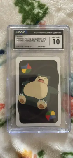 Nintendo Snorlax Wild Card CGC 10 Pokemon Pocket UNO 2021 Playing Card - Image 1