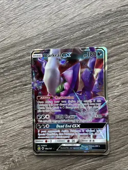 Pokemon Darkrai GX TCG Full Art Card 88a/147 Burning Shadows Extras - Image 1