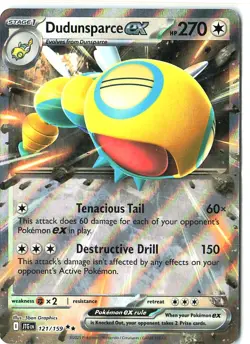 SV09 Journey Together Dudunsparce ex Holo Card 121/159 English 2025 TCG - Image 1