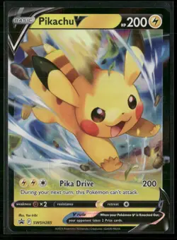 Pikachu V SWSH: Sword & Shield Promo Cards SWSH285 Holo NM - Image 1