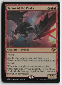Terror of the Peaks (OTJ) LP Foil 149 Prerelease Cards Magic: The Gathering - Image 1