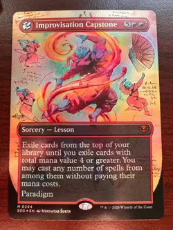 🌈 Improvisation Capstone (Borderless FOIL) #294 Secrets of Strixhaven MTG - Image 1