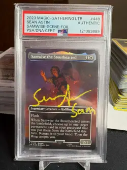 2023 MTG #449 Samwise the stouthearted Signed by Sean Astin PSA Authentic - Image 1