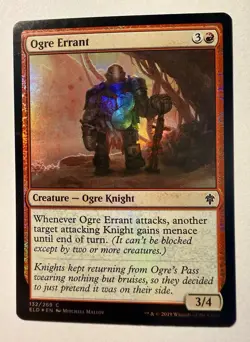 Ogre Errant Foil (132) Throne of Eldraine ELD MTG Magic LP - Image 1