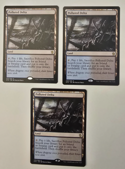 Polluted Delta x3 MTG Khans of Tarkir Fetch Land Lot KTK NM Magic - Image 1