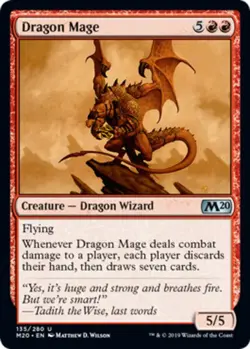 1x Dragon Mage - Foil NM-Mint, English Core Set 2020 MTG Magic - Image 1