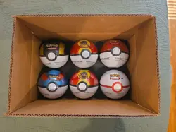 6 Pokemon TCG Pokeball Tins, 18 Booster Packs Factory Sealed from Costco - Image 1