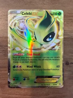Pokemon TCG Celebi EX 9/149 Boundaries Crossed Holo Ultra Rare 110 HP 2012 - Image 1
