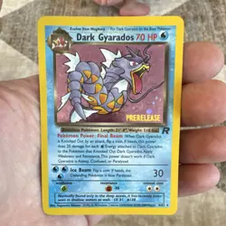 Pokemon TCG Dark Gyarados 8/82 Team Rocket Prerelease Holo Rare 70 HP Age 6+ - Image 1