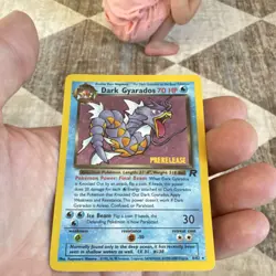 Pokemon TCG Dark Gyarados 8/82 Team Rocket Prerelease Holo Rare 70 HP Age 6+ - Image 2