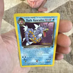 Pokemon TCG Dark Gyarados 8/82 Team Rocket Prerelease Holo Rare 70 HP Age 6+ - Image 3