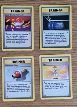 Pokemon Base Set Rare Trainer Bundle Super energy removal 79/102And More - Image 1