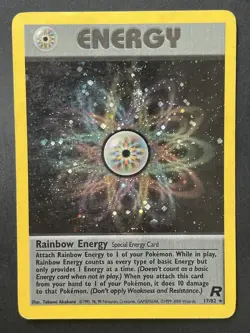 Pokemon Card Rainbow Energy Holo 17/82 Team Rocket Set 2000 Vintage WOTC Rare - Image 1