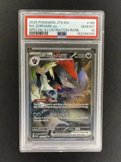 N's Zoroark ex 185/159 Pokemon Journey Together Special Illustration Rare PSA 10 - Image 1