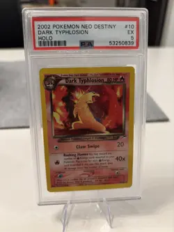 2002 POKEMON NEO DESTINY #10 DARK TYPHLOSION-HOLO PSA 5 - Image 1