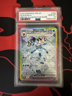 Pokemon TCG Glaceon EX 150/131 Prismatic Special Illustration Rare PSA 10 Gem - Image 1