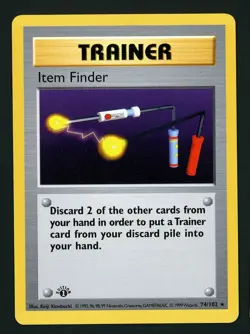 Item Finder LP 74/102 - 1st Edition Base Set Shadowless - Pokemon 1999 (A) - Image 1