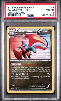 2012 POKEMON BLACK & WHITE DRAGON VAULT #8 SALAMENCE-HOLO PSA 4 - Image 1