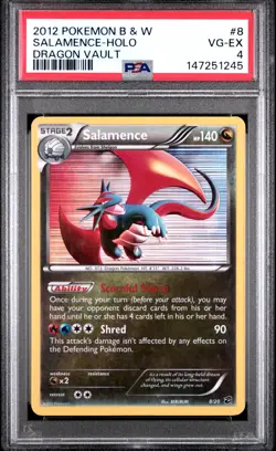 2012 POKEMON BLACK & WHITE DRAGON VAULT #8 SALAMENCE-HOLO PSA 4 - Image 1