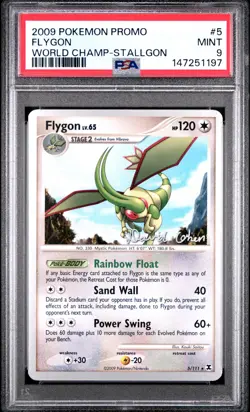 2009 POKEMON WORLD CHAMPIONSHIPS PROMO STALLGON #5 FLYGON PSA 9 - Image 1