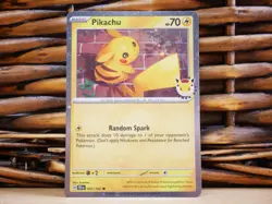 Pokemon PIKACHU 051/162 COSMOS HOLO | NM Near Mint | Pokemon Day 26 | 2024 #2 - Image 1