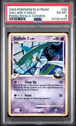 2009 POKEMON PLATINUM RISING RIVALS COSMOS #20 GALLADE 4-HOLO PSA 6 - Image 1
