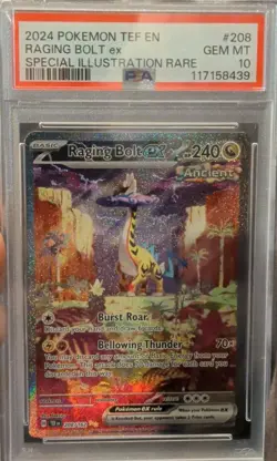 PSA 10 2024 POKEMON RAGING BOLT EX TEMPORAL FORCES ILLUSTRATION HOLO #208 - Image 1