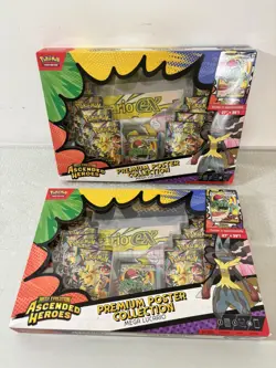 Pokemon TCG: Ascended Heroes Premium Poster Collection Mega Lucario Sealed Boxes - Image 1