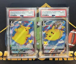 Pokemon Celebrations Flying & Surfing Pikachu VMAX 007 009 PSA 10 Sequential - Image 1