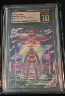 Deoxys VMAX Crown Zenith GG45/GG70 CGC Pristine 10 Pokemon TCG - Image 1