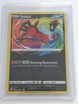 Pokemon Yveltal Amazing Rare 046/072 Shining Fates - Ready for Grading - Image 1