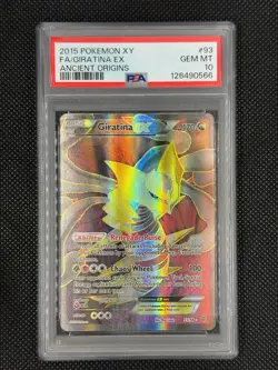 2015 POKEMON XY ANCIENT ORIGINS #93 FULL ART/GIRATINA EX PSA 10 - Image 1