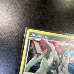 Pokemon TCG Arceus Arceus AR1/9 Holo Holo Rare Heavily Played Poor Condition - Image 2