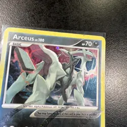 Pokemon TCG Arceus Arceus AR1/9 Holo Holo Rare Heavily Played Poor Condition - Image 3