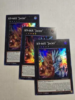 Yugioh! 3x K9-66X "Jacks" DOOD-EN047 Super Rare 1st Ed NM - Image 1