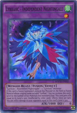 Lyrilusc - Independent Nightingale - MACR-EN041 - Super Rare - 1st Edition - Lig - Image 1