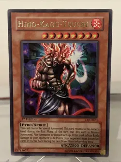 Yugioh Hino-Kagu-Tsuchi LOD-070 1st Ultra Rare NA English Vintage - Image 1