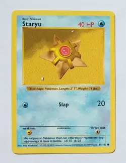 Pokemon - Staryu - Base Set Shadowless 65/102 - Common - LP - Image 1