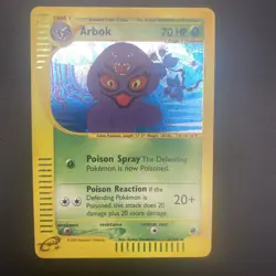 Arbok 3/165 Expedition Holo Rare 2002 Pokemon WOTC e-Reader NM/LP SWIRL - Image 1