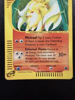 Ninetales 21/165 Holo Rare Expedition Base Set Pokemon Holo With Swirl🌀 MP - Image 4