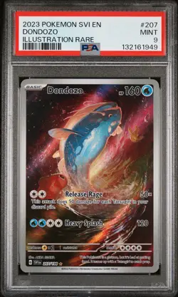 2023 POKEMON SVI EN-SCARLET & VIOLET ILLUSTRATION RARE #207 DONDOZO PSA 9 - Image 1