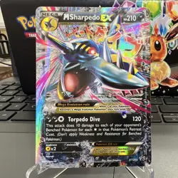 Pokemon M Sharpedo EX Mega Evolution Promo Holo XY200 English LP - Image 1