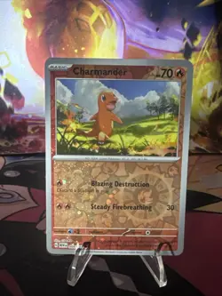 Charmander 004/165 Reverse Holo SV: Scarlet & Violet 151 Pokemon TCG NM - Image 1