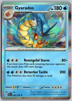 Gyarados 043/193 Rare Paldea Evolved Pokemon Holo Near Mint - Image 1
