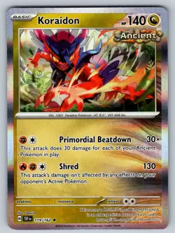 Koraidon 119/162 Rare Temporal Forces Pokemon Holo Near Mint - Image 1