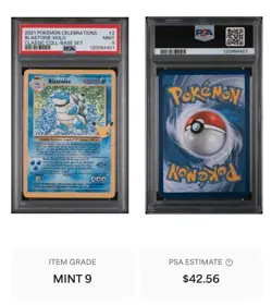 2021 Pokemon Celebrations Blastoise Holo 2/102 PSA 9 - Image 2